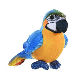 Wild Republic -  Rainforest Birds Blue & Yellow Macaw Stuffed Animal - 4.5"  Stuffed Animals