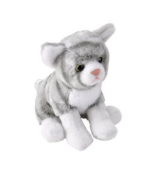 Wild Republic -  Pocketkins Eco Grey Tabby Cat Stuffed Animal - 5"  Stuffed Animals