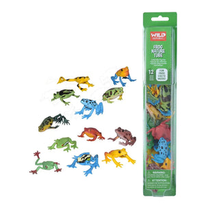 Wild Republic -  Tube of Frog Figurines with Playmat  Games and Action Toys