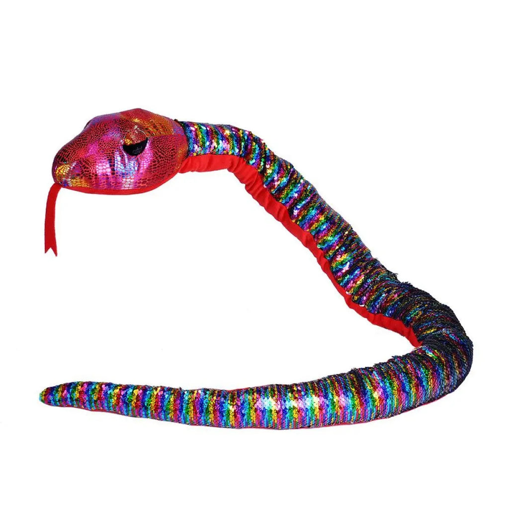 Wild Republic Rainbow Sequin Snake Stuffed Animal 54