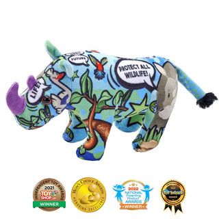 Wild Republic -  Message From the Planet Mini Rhino  Stuffed Animals