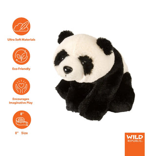 Wild Republic Cuddlekins Mini Panda Baby Stuffed Animal - 8" Stuffed Animals