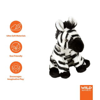 Wild Republic Cuddlekins Mini Zebra Foal Stuffed Animal - 8" Stuffed Animals