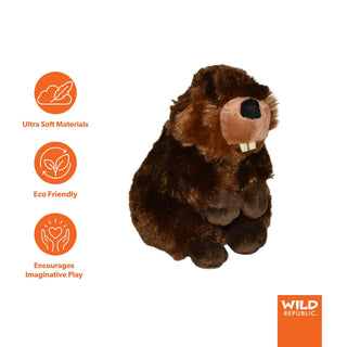 Wild Republic Cuddlekins Mini Beaver Stuffed Animal - 8" Stuffed Animals