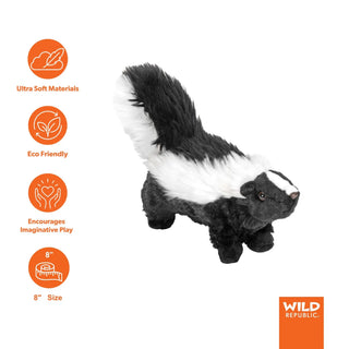 Wild Republic Cuddlekins Mini Skunk Stuffed Animal - 8" Stuffed Animals