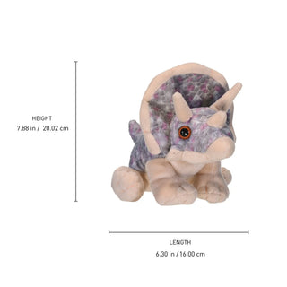 Wild Republic Cuddlekins Mini Triceratops Stuffed Animal - 8" Stuffed Animals