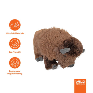 Wild Republic Cuddlekins Bison Stuffed Animal - 12" Stuffed Animals
