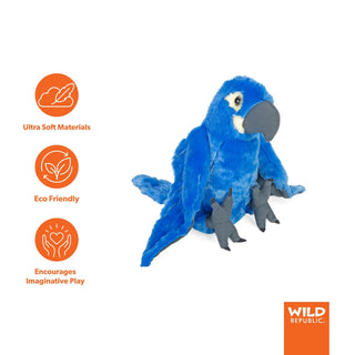 Wild Republic Cuddlekins Hyacinth Macaw Stuffed Animal - 12" Stuffed Animals