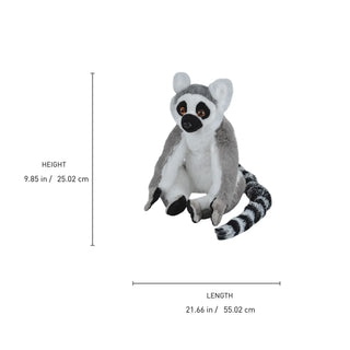 Wild Republic Cuddlekins Ring Tailed Lemur Stuffed Animal - 12" Stuffed Animals