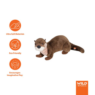 Wild Republic Cuddlekins River Otter Stuffed Animal - 12" Stuffed Animals