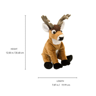 Wild Republic Cuddlekins White Tail Buck Stuffed Animal - 12" Stuffed Animals