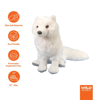 Wild Republic Cuddlekins Arctic Fox Stuffed Animal - 12" Stuffed Animals