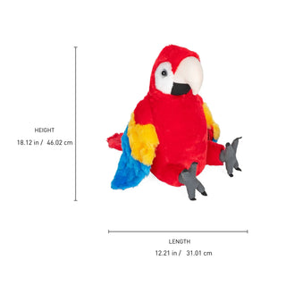 Wild Republic Cuddlekins Scarlet Macaw Stuffed Animal - 12" Stuffed Animals