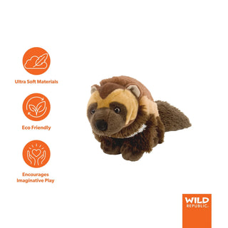 Wild Republic Cuddlekins Wolverine Stuffed Animal - 12" Stuffed Animals