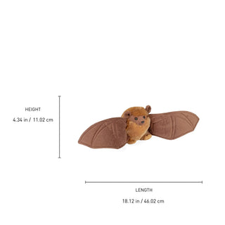 Wild Republic Cuddlekins Mini Little Brown Bat Stuffed Animal - 8" Stuffed Animals