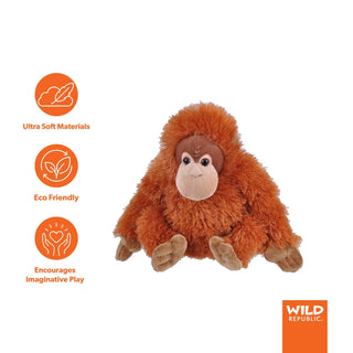 Wild Republic Cuddlekins Mini Orangutan Stuffed Animal - 8" Stuffed Animals