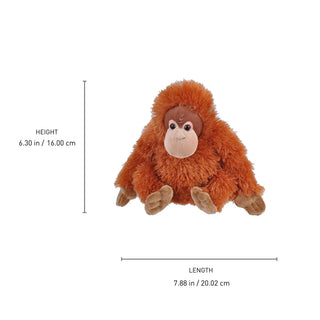 Wild Republic Cuddlekins Mini Orangutan Stuffed Animal - 8" Stuffed Animals