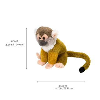 Wild Republic Cuddlekins Mini Squirrel Monkey Stuffed Animal - 8" Stuffed Animals