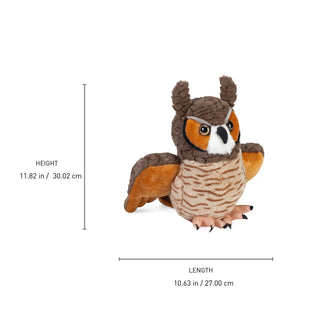 Wild Republic Cuddlekins Great Horned Owl Stuffed Animal - 12" Stuffed Animals