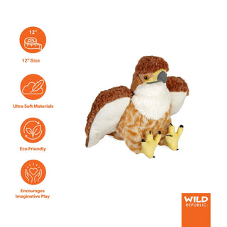 Wild Republic Cuddlekins Red Tailed Hawk Stuffed Animal - 12" Stuffed Animals