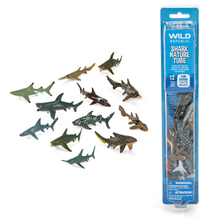 Wild Republic Nature Tube Shark Figurines - 13" Games and Action Toys