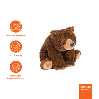 Wild Republic Cuddlekins Grizzly Bear Stuffed Animal - 12" Stuffed Animals