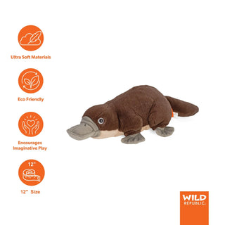 Wild Republic Cuddlekins Platypus Stuffed Animal - 12" Stuffed Animals