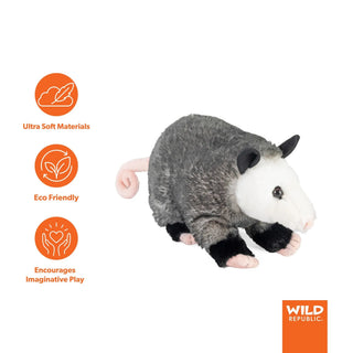 Wild Republic Cuddlekins Opossum Stuffed Animal - 12" Stuffed Animals