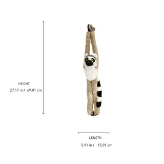 Wild Republic Hanging Monkeys Ring Tailed Lemur Stuffed Animal - 20" Stuffed Animals
