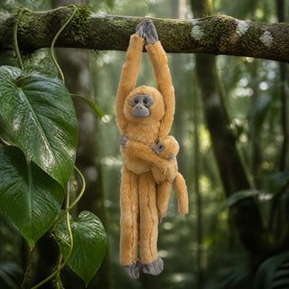 Wild Republic Hanging Monkeys with Baby Common Langur Stuffed Animal - 20" Stuffed Animals