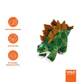 Wild Republic Dinosauria Stegosaurus Stuffed Animal - 10" Stuffed Animals