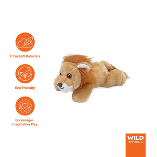 Wild Republic Hug'ems Lion Stuffed Animal - 7" Stuffed Animals
