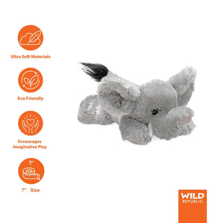 Wild Republic Hug'ems African Elephant Stuffed Animal - 7" Stuffed Animals