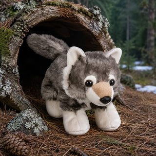 Wild Republic Hug'ems Wolf Stuffed Animal - 7" Stuffed Animals