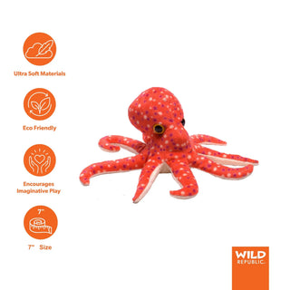 Wild Republic Hug'ems Octopus Stuffed Animal - 7" Stuffed Animals