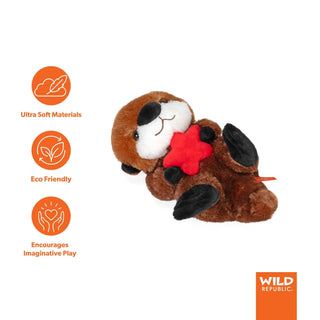 Wild Republic Hug'ems Sea Otter Stuffed Animal - 7" Stuffed Animals