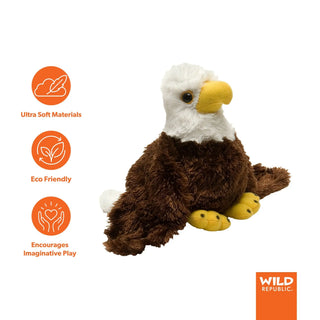 Wild Republic Hug'ems Eaglet Stuffed Animal - 7" Stuffed Animals