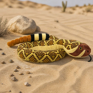 Wild Republic Snakesss Western Diamondback Rattlesnake Stuffed Animal - 54" Stuffed Animals