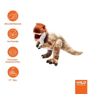 Wild Republic Dinosauria T-Rex Stuffed Animal - 17" Stuffed Animals