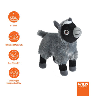 Wild Republic Cuddlekins Mini Goat Stuffed Animal - 8" Stuffed Animals