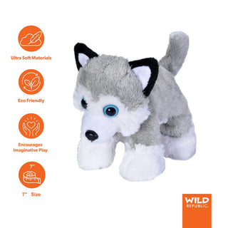 Wild Republic Hug'ems Husky Stuffed Animal - 7" Stuffed Animals