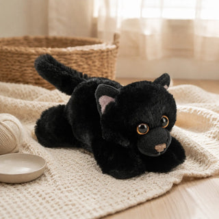 Wild Republic Hug'ems Black Cat Stuffed Animal - 7" Stuffed Animals