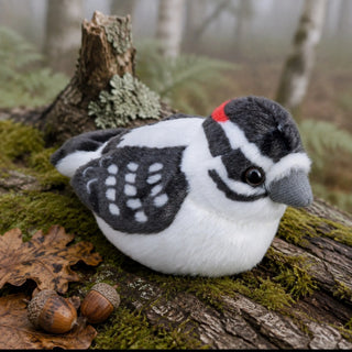 Wild Republic Audubon Birds Downy Woodpecker Stuffed Animal - 5.5" Stuffed Animals