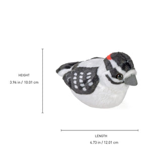 Wild Republic Audubon Birds Downy Woodpecker Stuffed Animal - 5.5" Stuffed Animals