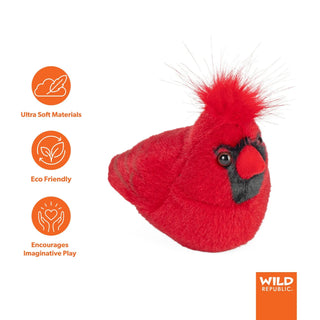 Wild Republic Audubon Birds Northern Cardinal Stuffed Animal - 5.5" Stuffed Animals