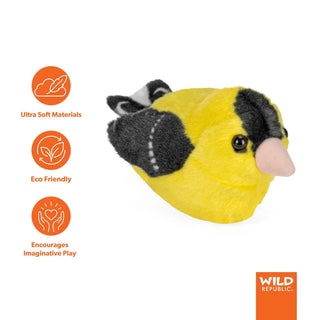 Wild Republic Audubon Birds American Goldfinch Stuffed Animal - 5.5" Stuffed Animals