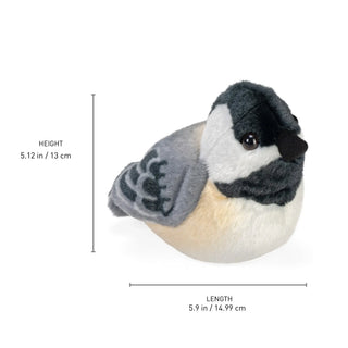 Wild Republic Audubon Birds Black Capped Chickadee Stuffed Animal - 5.5" Stuffed Animals