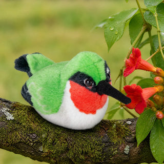 Wild Republic Audubon Birds Ruby Throated Hummingbird Stuffed Animal - 5.5" Stuffed Animals