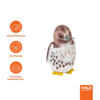 Wild Republic Audubon Birds Red Tailed Hawk Stuffed Animal - 5.5" Stuffed Animals