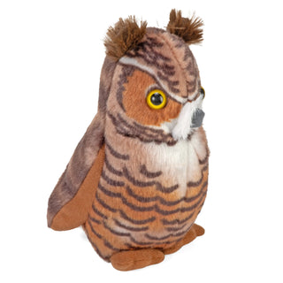  Wild Republic -  Audubon II Great Horned Owl Stuffed Animal with Sound - 5"  Stuffed Animals